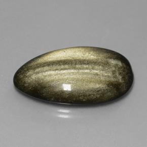 Ossidiana Padparadscha (arancione) naturale da 33.67 ct, Forma a pera, Opaco