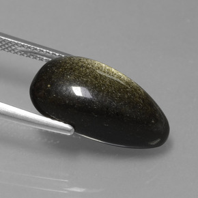 Ossidiana Patina dorata naturale da 7.78 ct, Forma fantasia, Opaco