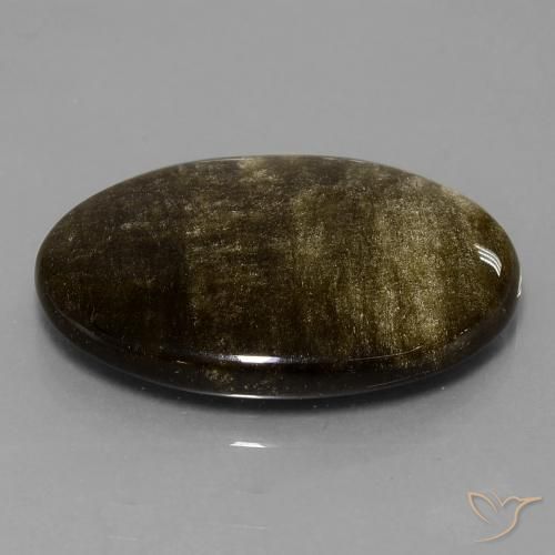 Ossidiana Marrone nero naturale da 28.57 ct, Ovale, Opaco