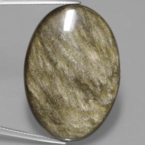 Ossidiana naturale nero da 38,13 ct, taglio ovale, opaco