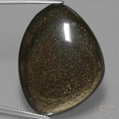 35.75ct Naturale Marrone nero Ossidiana, Taglio a fantasia, Opaco