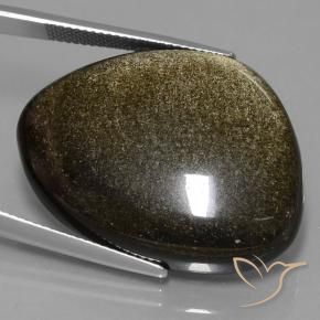 Ossidiana Marrone nero naturale da 35.75 ct, Taglio a fantasia, Opaco