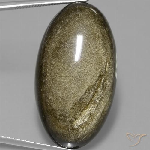 57.34ct Naturale Multicolore Ossidiana, Ovale, Opaco