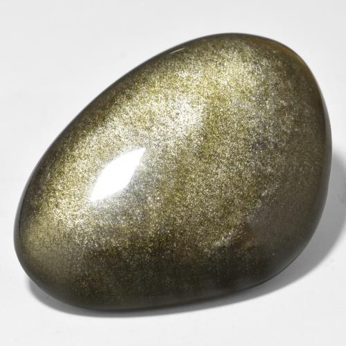 Ossidiana Nero con riflessi dorati naturale da 40.38 ct, Forma fantasia, Opaco