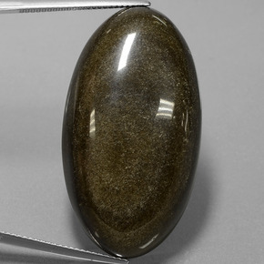 Ossidiana Patina dorata naturale da 52.66 ct, Taglio ovale, Opaco