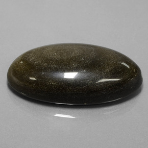 Ossidiana Patina dorata naturale da 52.66 ct, Taglio ovale, Opaco