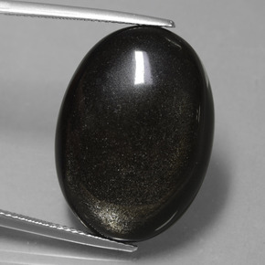 Ossidiana naturale oro da 25,73 ct, taglio ovale, opaco