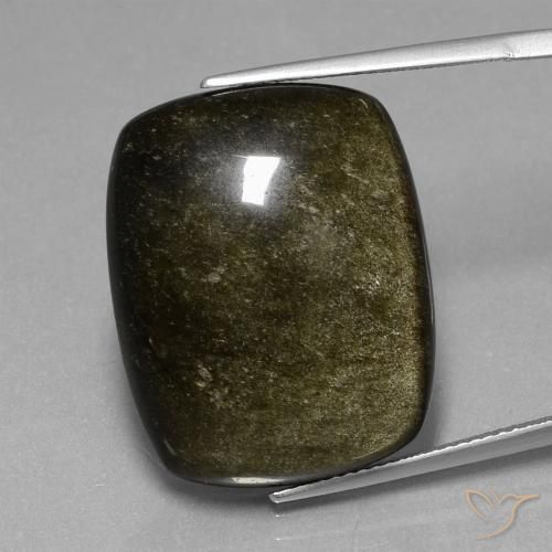 Ossidiana Nero con Bronzo naturale da 30.38 ct, Cuscino, Opaco