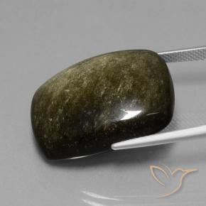Ossidiana Nero con Bronzo naturale da 30.38 ct, Cuscino, Opaco