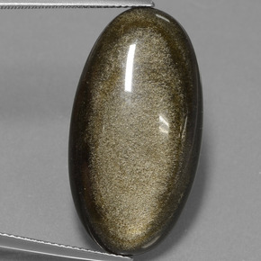 Ossidiana naturale oro da 22,94 ct, taglio ovale, opaco