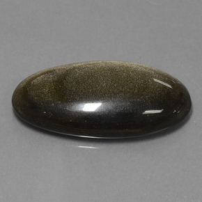 Ossidiana naturale oro da 22,94 ct, taglio ovale, opaco