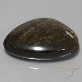 Ossidiana Marrone nero naturale da 24.42 ct, Taglio a fantasia, Opaco