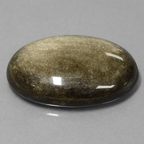 Ossidiana Patina dorata naturale da 23.69 ct, Taglio ovale, Opaco