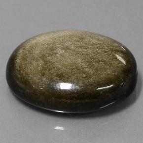 Ossidiana naturale dorato da 28,57 ct, taglio ovale, opaco
