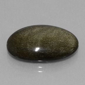 Ossidiana naturale oro da 15,30 ct, taglio ovale, opaco
