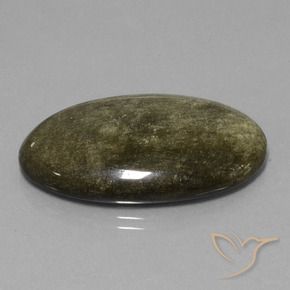 Ossidiana Nero con riflessi dorati naturale da 33.15 ct, Ovale, Opaco