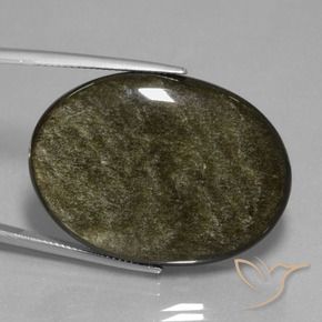 Ossidiana Marrone scuro naturale da 45.87 ct, Ovale, Opaco