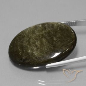 Ossidiana Marrone scuro naturale da 45.87 ct, Ovale, Opaco