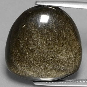 Ossidiana naturale dorato da 17,56 ct, forma fantasia, opaco
