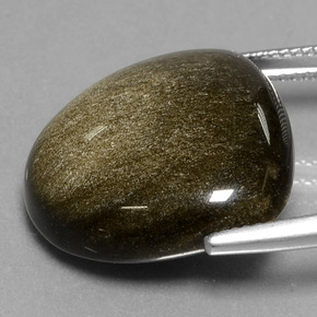Ossidiana naturale dorato da 17,56 ct, forma fantasia, opaco