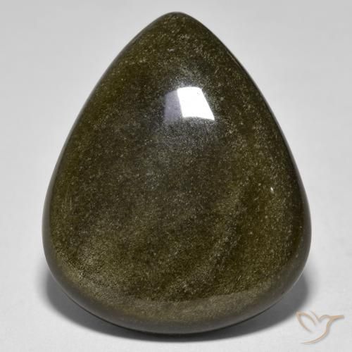Ossidiana Multicolore naturale da 25.90 ct, Forma a pera, Opaco