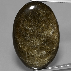 Ossidiana naturale oro da 26,69 ct, taglio ovale, opaco