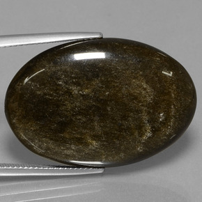 Ossidiana naturale oro da 26,69 ct, taglio ovale, opaco