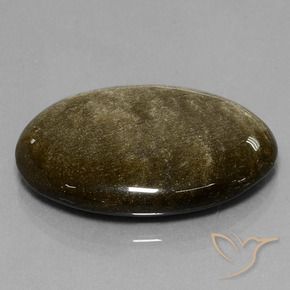 Ossidiana Nero con riflessi dorati naturale da 30.70 ct, Ovale, Opaco
