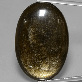 Ossidiana naturale oro da 37,13 ct, taglio ovale, opaco