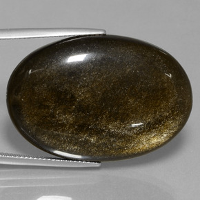 Ossidiana naturale oro da 37,13 ct, taglio ovale, opaco