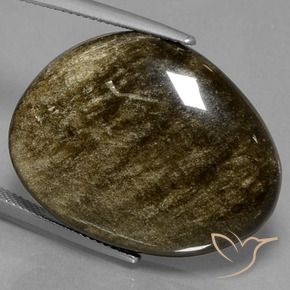 Ossidiana Nero con riflessi dorati naturale da 30.42 ct, Taglio a fantasia, Opaco