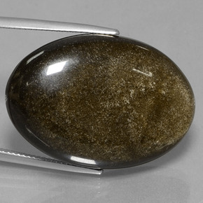 Ossidiana naturale dorato da 37,84 ct, taglio ovale, opaco