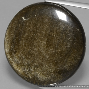 Ossidiana naturale nero da 38,01 ct, taglio rotondo, opaco