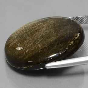 Ossidiana naturale nero da 38,01 ct, taglio rotondo, opaco