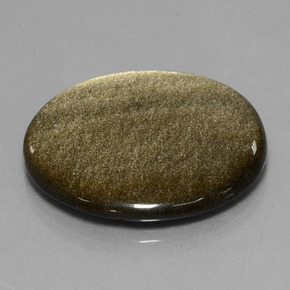 Ossidiana naturale oro da 28,16 ct, taglio rotondo, opaco