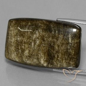 Ossidiana Marrone nero naturale da 34.97 ct, Cuscino, Opaco