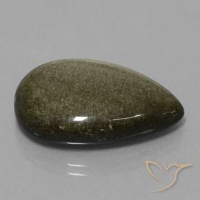 Ossidiana Marrone chiaro nerastro naturale da 24.86 ct, Forma a pera, Opaco
