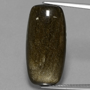 Ossidiana naturale oro da 11,95 ct, taglio a cuscino, opaco