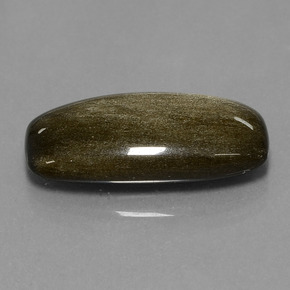 Ossidiana naturale oro da 11,95 ct, taglio a cuscino, opaco