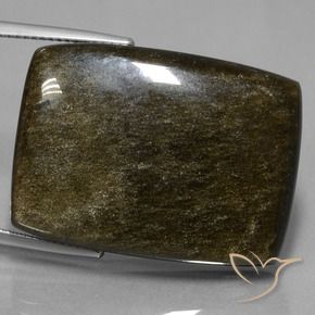 Ossidiana Nero con riflessi dorati naturale da 42.34 ct, Cuscino, Opaco