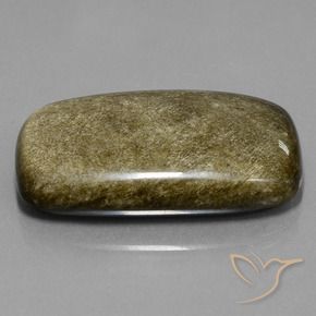 Ossidiana Nero con riflessi dorati naturale da 34.65 ct, Cuscino, Opaco