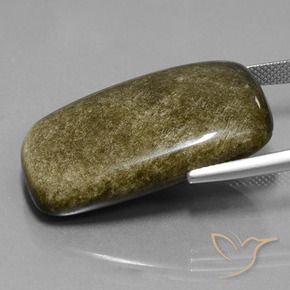Ossidiana Nero con riflessi dorati naturale da 34.65 ct, Cuscino, Opaco