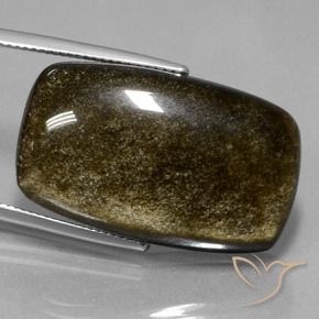 Ossidiana Marrone nero naturale da 26.87 ct, Cuscino, Opaco