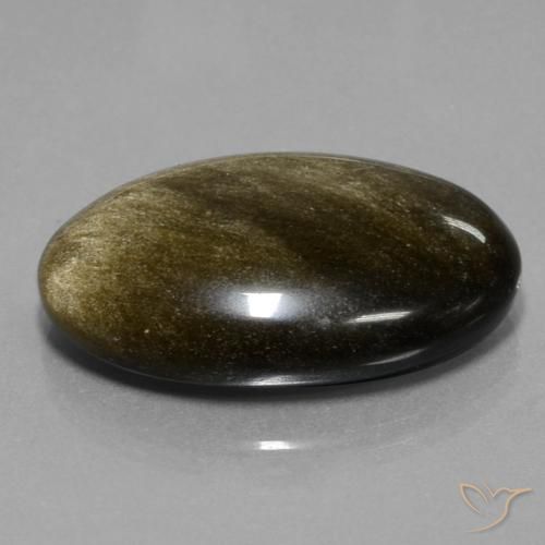 Ossidiana Marrone nero naturale da 30.50 ct, Ovale, Opaco