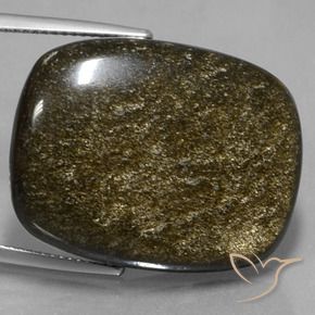 Ossidiana Nero con riflessi dorati naturale da 30.10 ct, Cuscino, Opaco