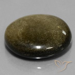 Ossidiana naturale dorato da 26,81 ct, taglio rotondo, opaco