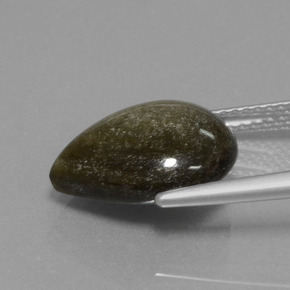 Ossidiana naturale oro da 4,64 ct, taglio a pera, opaco