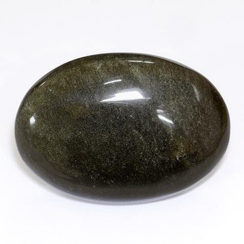 Ossidiana naturale nero da 26,80 ct, taglio ovale, opaco