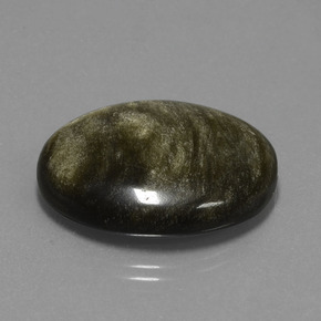 Ossidiana naturale nero da 28,84 ct, taglio ovale, opaco