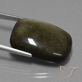 Ossidiana Nero con Bronzo naturale da 28.60 ct, Cuscino, Opaco